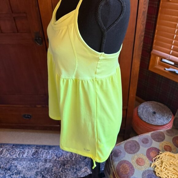 Champion Racerback Neon Yellow Tank Top Size Large - Picture 4 of 8